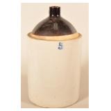 5-Gallon Brown/Tan/White Stoneware Whiskey Jug