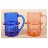2 Figural Glass Planter