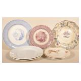 Ironstone, China & Transferware Plates & Bowl