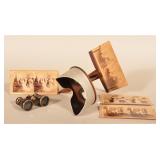 Antique Stereoviewer, Stereo Cards, Opera Glasses