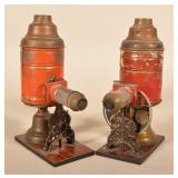 Pair of 19th C. Max Dannhorn Magic Lanterns