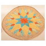 8-Pointed Star Hooked Rug