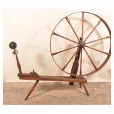 Early-19th C. Signed Primitive Walking Wheel