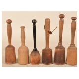 Primitive Wood Food Mashers