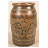 Antique Western Pennsylvania Stoneware Crock
