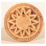 Nicely Carved Antique Wood Butter Print