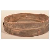 Primitive Round Wood & Wire Flour Sifter