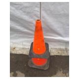 Orange Traffic Cones with Black Bases