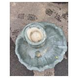 Concrete Bird Bath Basin With Frog Motif