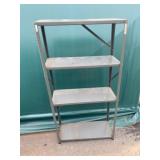 Four-Shelf Gray Metal Storage Rack