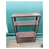 Brown Metal 4-Shelf Utility Storage Rack