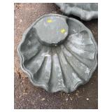 Green Shell-Shaped Concrete Garden Planter