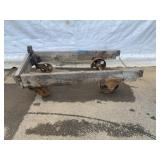 Industrial Wooden Cart Frame With Metal Wheels