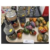 Paint Decorated Eggs w/ Beer Steins