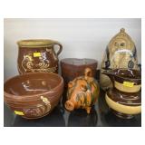 Grp. Contemporary Redware & Dec. Pottery
