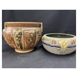(2) Unmarked Roseville Planters