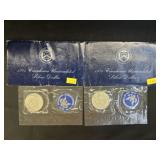 (2) Eisenhower Uncirc. Silver Dollars