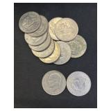 (12) Eisenhower $1 Coins