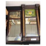 (2) Wood Frame Mirrors