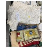 Crocheted Bedspread & Table Covers