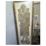 Gilt Framed English Brass Rubbing
