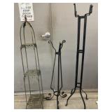 (3) Wrought Iron Stands
