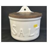 Milk Glass Salt Crock