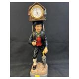 Composition Clock Peddler Figurine