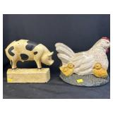 (2) Cast Metal Doorstops