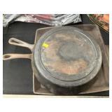 (2) Unmarked Cast Metal Frying Pans