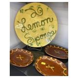 Breininger Redware Plate w/ Platters