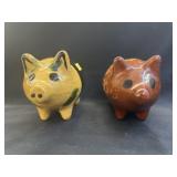 (2) Breininger Redware Still Banks