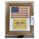 (2) Framed Rough Rider Mini. Flags