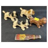 Cast Metal Dog Figurines w/ Adv. Bottle Opener