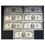 (7) $2 Dollar Bills