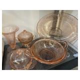 Asst. Pink Depression Glassware