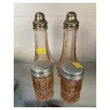 (4) Pink Depression Shakers