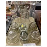 Milk Bottles w/ Glass Insulators