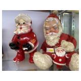 Vintage Plush & Chalkware Santas