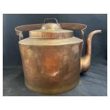 European Copper Gooseneck Teapot
