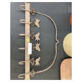 Folkart Wrought Iron Wall Rack