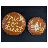 (2) Breininger Redware Plates