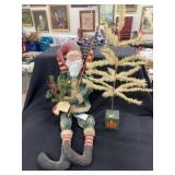 Artificial Tree w/ Cloth Bodied Santa