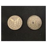 (2) Eisenhower $1 Coins