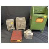 Vintage Pressed Steel & Cast Metal Still Banks
