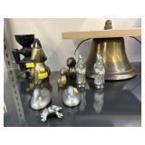 Cast Metal Figurines w/ Brass Bell