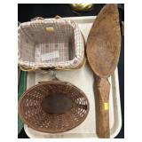 Longaberger Baskets w/ Carved Wood Spoon