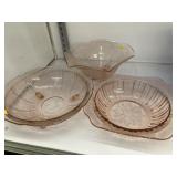 (3) Pink Depression Bowls