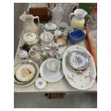 Chinaware Platters & Porcelain Pitchers