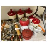 Cookie Jars w/ Kitchen Utensils